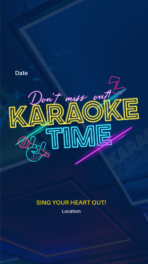 Join Karaoke Time Instagram story Image Preview