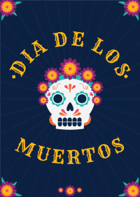 Blooming Floral Day of the Dead Poster Design