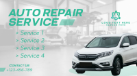 Auto Repair Service Facebook Event Cover Design
