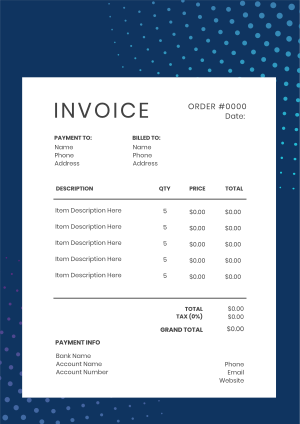 Half Tone Tech Invoice Image Preview