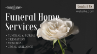 Funeral White Rose Facebook Event Cover Design