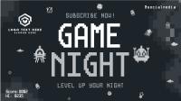 Pixel Gaming Night Animation Design