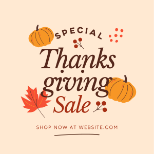 Thanksgiving Sale Instagram post Image Preview