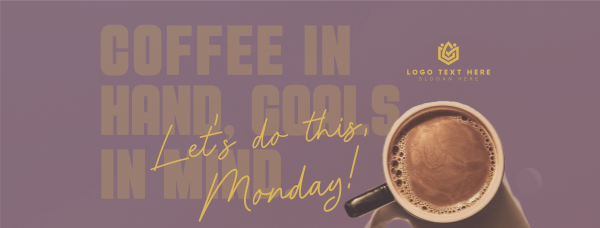 Coffee Motivation Quote Facebook Cover Design
