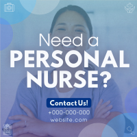 Modern Nostalgia Personal Nurse Instagram Post Design