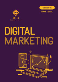 Simple Digital Marketing  Poster Design