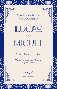 Gatsby Wedding Invitation Preview