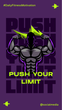 Push Your Limit Fitness Facebook Story Design