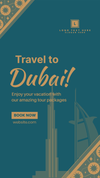 Dubai Travel Booking Facebook Story Design