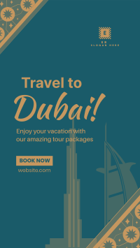 Dubai Travel Booking Facebook story Image Preview