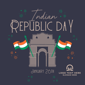 Festive Quirky Republic Day Instagram post Image Preview