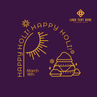 Happy Holi! Linkedin Post Design