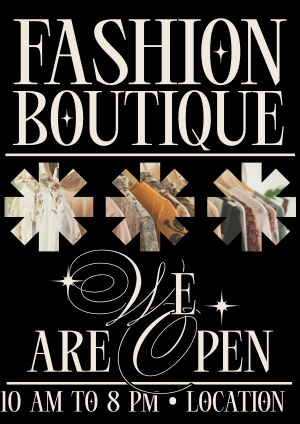 Quirky Boutique Business Hours Flyer Image Preview
