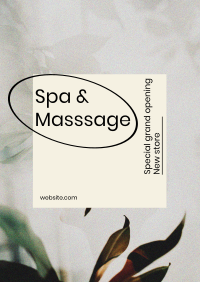 Spa & Massage Opening Flyer Image Preview