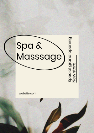 Spa & Massage Opening Flyer Image Preview