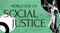World Day Of Social Justice Facebook Event Cover Design