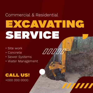 Modern Excavating Service Instagram post Image Preview