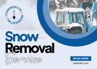 Snow Removal Service Postcard Image Preview