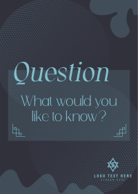 Generic ask me anything Poster Design
