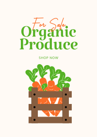 Organic Produce For Sale Poster Design