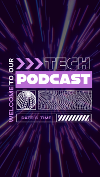 Futuristic Tech Podcast Instagram Story Design
