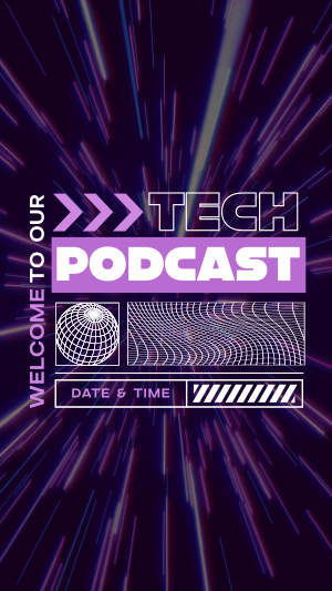 Futuristic Tech Podcast Instagram story Image Preview