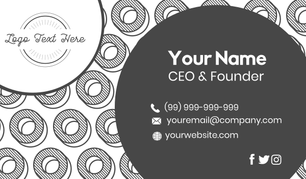 Circles Pattern Business Card Design Image Preview