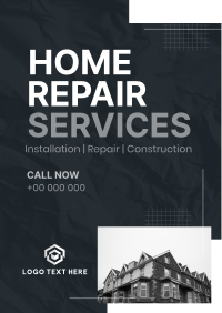 Minimal  Home Repair Service Offer Flyer Design