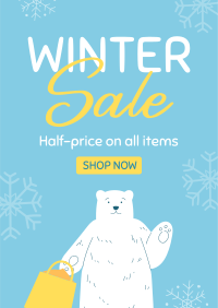 Polar Bear Shopping Flyer Design