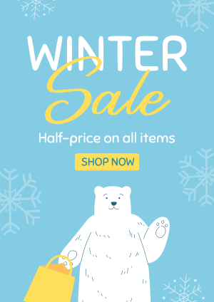 Polar Bear Shopping Flyer Image Preview