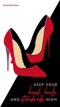 Classy Red Bottoms Facebook Story Design