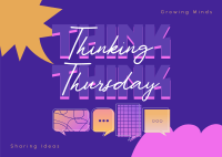 Modern Thinking Thursday Postcard Design