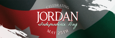 Jordan Independence Flag  Twitter header (cover) Image Preview