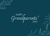 Happy Grandparents' Day Floral Postcard Image Preview