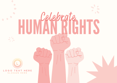 Celebrate Human rights Postcard Image Preview