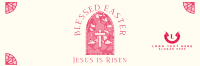 Easter Stained Glass Twitter header (cover) Image Preview