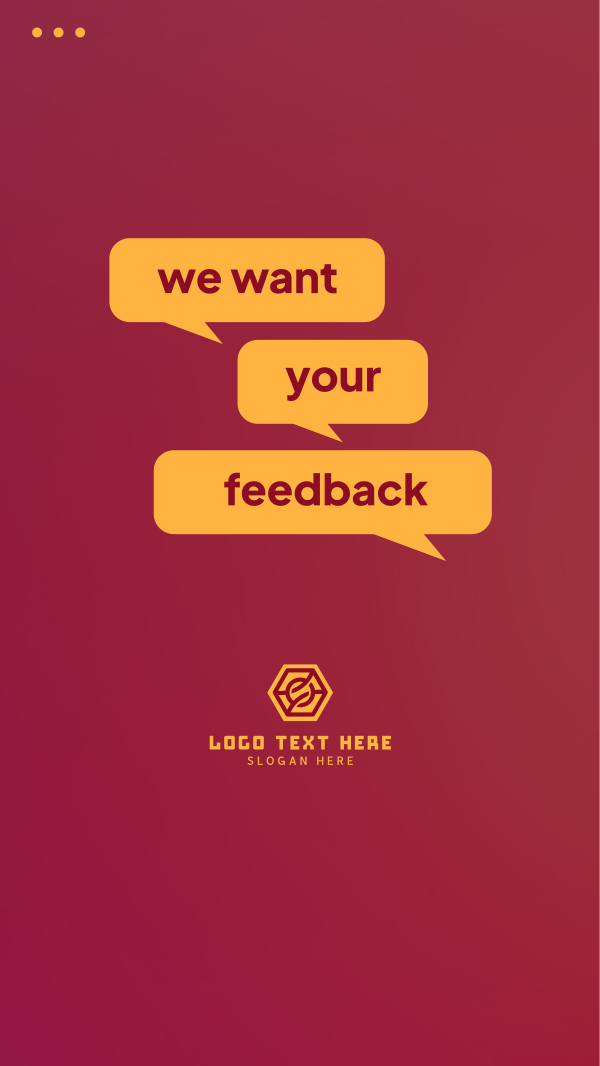 We Want Your Feedback Instagram Story Design Image Preview