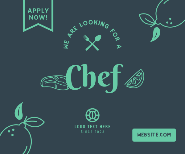 We are Hiring Chef Facebook Post Design Image Preview