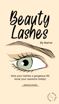 Beauty Lashes Facebook Story Design