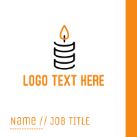 Minimalist Candle  Business Card Design