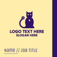 Modern Tech Cat Business Card Design