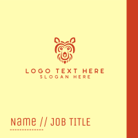 Abstract Bear Head Business Card Design