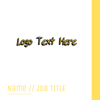 Yellow Handwritten Font Business Card Design