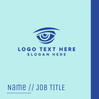 Blue Hunter Vision Eye Business Card Design