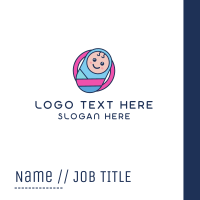 Baby Swaddle Circle Business Card Design