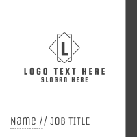 Simple Square Letter Business Card Design