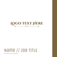 Elegant Vintage Wordmark Business Card Design