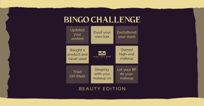 Beauty Bingo Challenge Facebook ad Image Preview