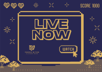 Pixel Livestreamer Postcard Design