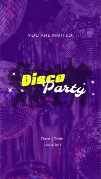 Disco Fever Party Facebook Story Design